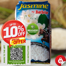 Load image into Gallery viewer, Fast & Free Delivery: Same-Day/Next-Day (Metro Manila & Nearby) | BIGAS2GO Batchelor Pure Jasmine Rice 25kg | Premium, Fragrant Bigas Padala | 10% Off QR Code Payment