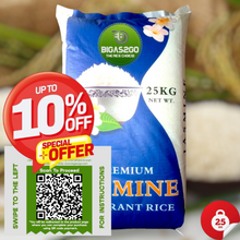Load image into Gallery viewer, Fast & Free Delivery: Same-Day/Next-Day (Metro Manila & Nearby) | BIGAS2GO Jasmine Premium Fragrant Rice 25kg | Aromatic, Premium Quality Bigas Padala | 10% Off QR Code Payment