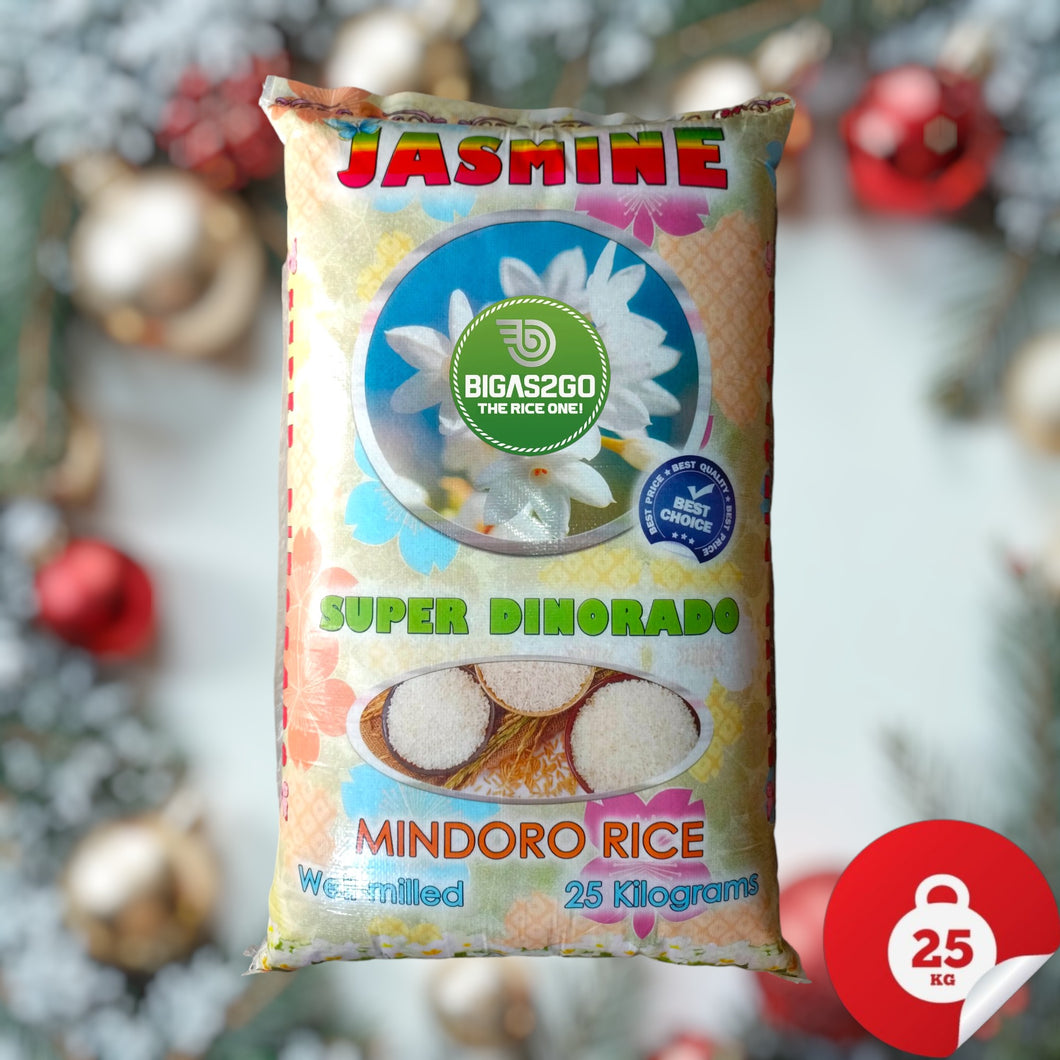 Fast & Free Delivery: Same-Day/Next-Day (Metro Manila & Nearby) | BIGAS2GO Jasmine Super Dinorado Mindoro Rice 25kg | Premium, Aromatic Bigas Padala | 10% Off QR Code Payment