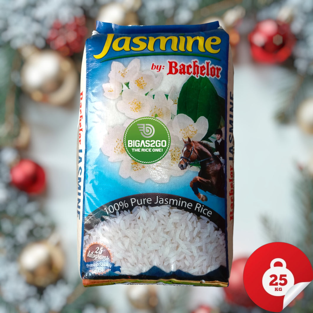 Fast & Free Delivery: Same-Day/Next-Day (Metro Manila & Nearby) | BIGAS2GO Batchelor Pure Jasmine Rice 25kg | Premium, Fragrant Bigas Padala | 10% Off QR Code Payment