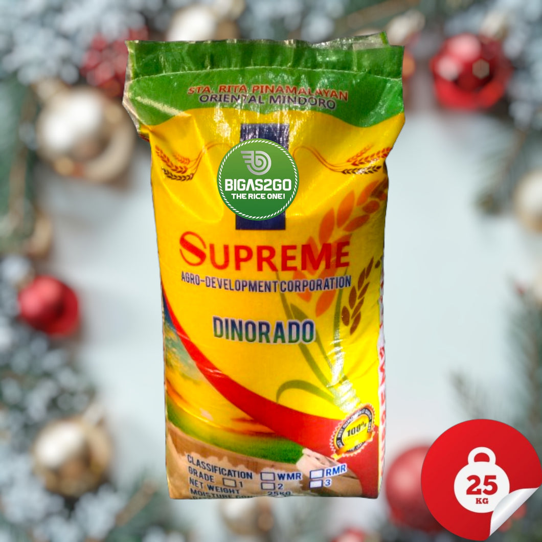 Fast & Free Delivery: Same-Day/Next-Day (Metro Manila & Nearby) | BIGAS2GO Supreme Special Dinorado Mindoro Rice 25kg | Premium, Aromatic Bigas Padala | 10% Off QR Code Payment