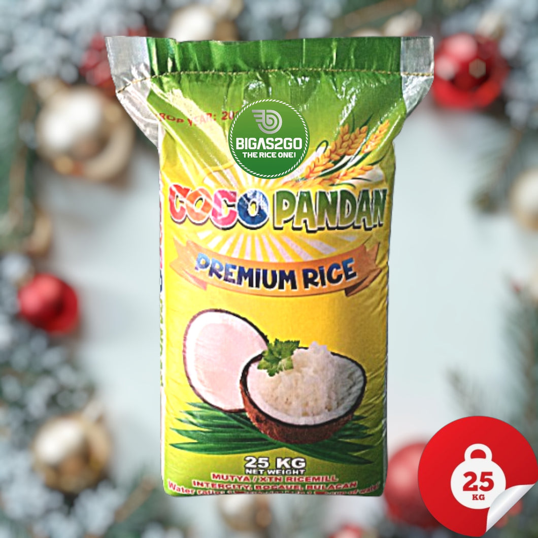 Fast & Free Delivery: Same-Day/Next-Day (Metro Manila & Nearby) | BIGAS2GO Coco Pandan Rice 25kg | Premium, Aromatic Bigas Padala | 10% Off QR Code Payment